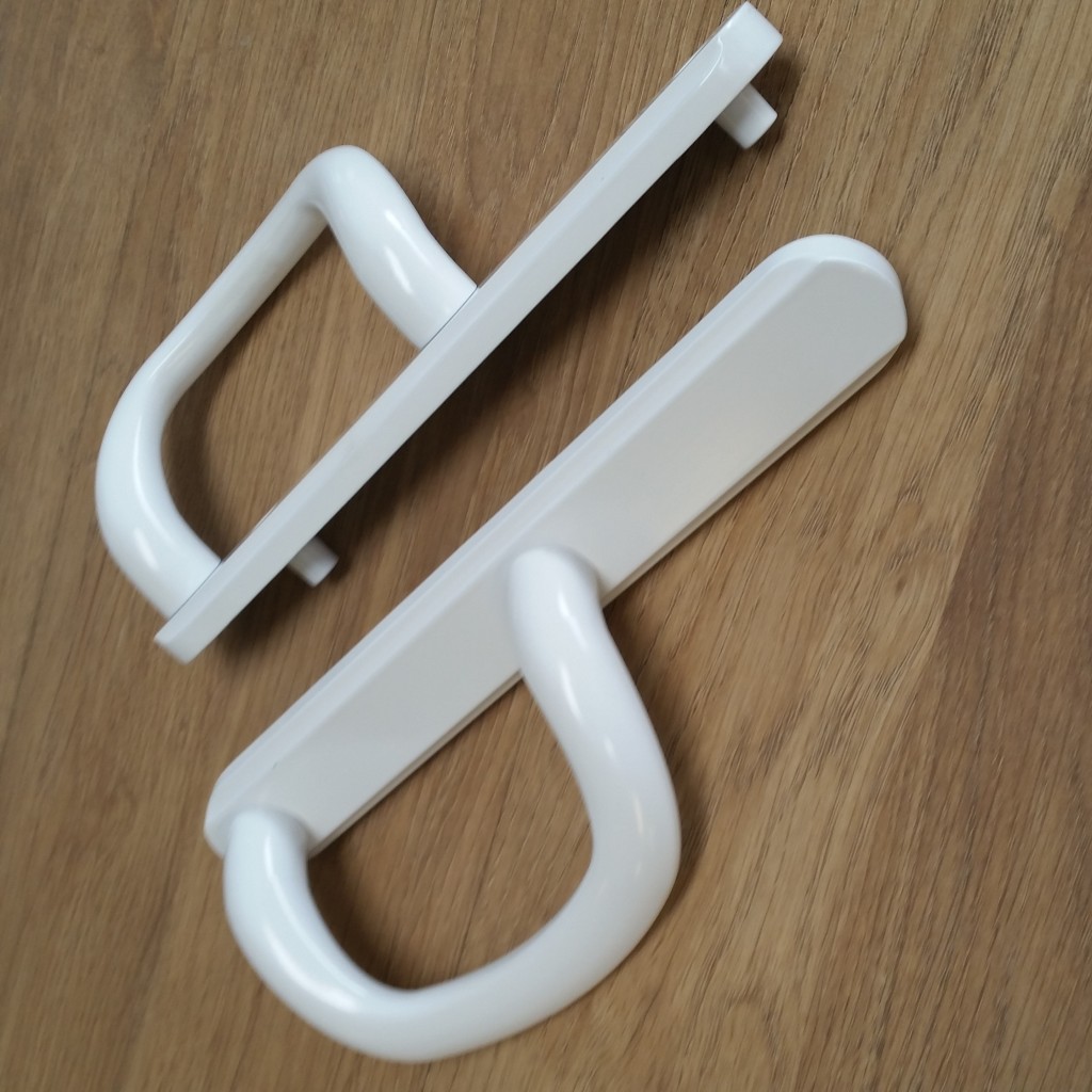 Blank patio pull handle White 155mm s/h/c (ph19w) King Solutions