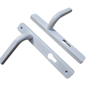 92/70mm Asgaurd Lever/Offset Lever White -240mm Backplate(203mm Screw hole centres)(DH35W)