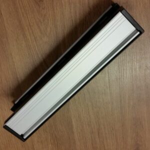 Silver 12" Slimline letterbox (lb12slsos)