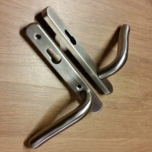 Satin SS Nanocoast Handles 92mm L/Lever Short Backplate(sslh92lls)