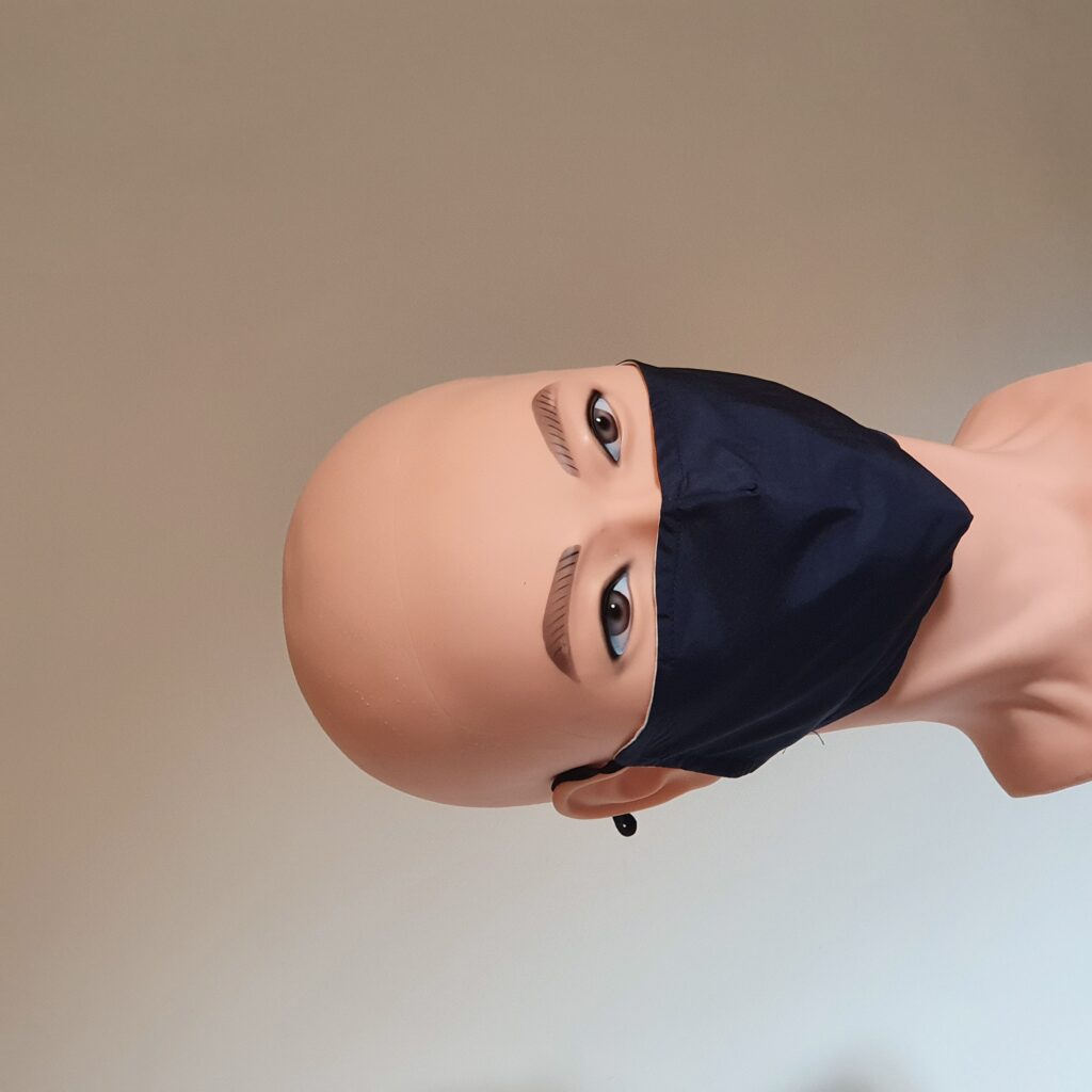 Adults Navy Washable Polyester Masks With Cotton Lining (adult1n