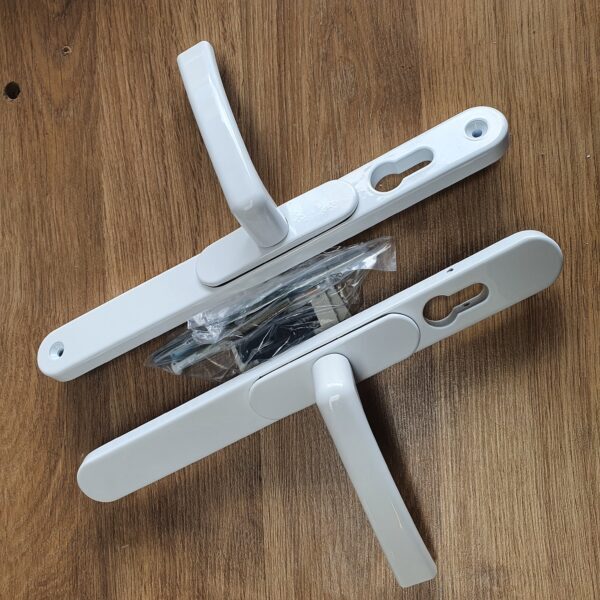 Adjustable Lever/Lever Handleset White (PZ centres 95mm to 62mm