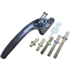 Chrome Left Hand Locking -  (inc 5 x Spindles) (Han40cl)