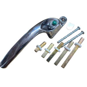 Chrome Left Hand Egress-  (inc 5 x Spindles) (Han40cle)